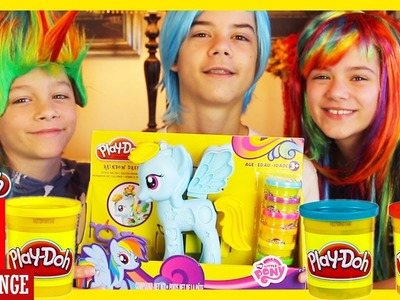 PLAY DOH CHALLENGE!  MY LITTLE PONY RAINBOW DASH STYLE SALON | Play-Doh Kit Set |  KITTIESMAMA