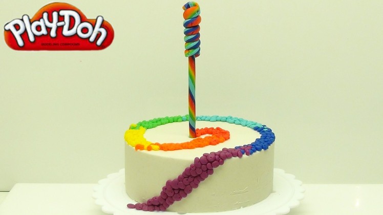 Playdoh Rainbow Swirl Cake. How to Make a Rainbow Swirl Cake.