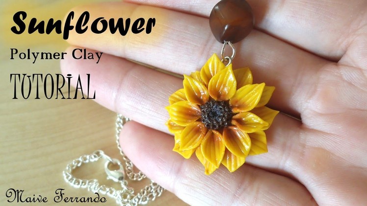 Polymer Clay Sunflower Pendant Tutorial