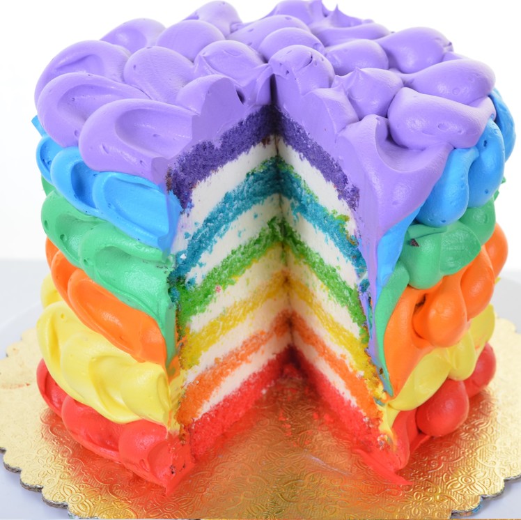 Rainbow birthday Cake Making Tutorial