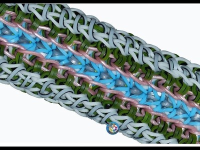 Rainbow Loom Bracelet "OCEAN BREEZE" (Original Design) (ref #7g)