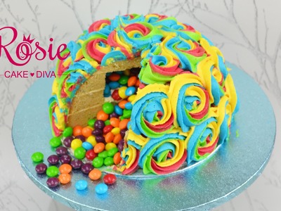 Rainbow Pinata Cake Tutorial