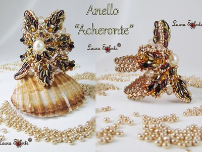 Tutorial Anello Acheronte di perline, cristalli, superduo o twin beads, seconda parte la fascetta