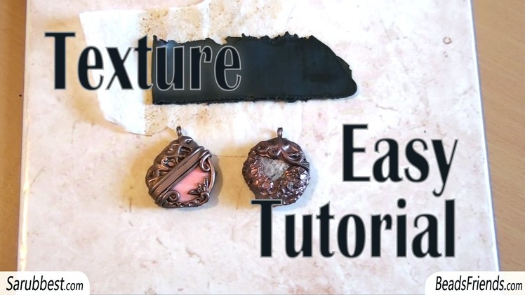 BeadsFriends: polymer clay pendants and an easy tutorial to create a texture