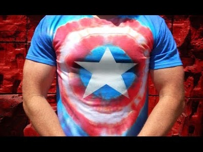 Captain America Tie-Dye Shirt