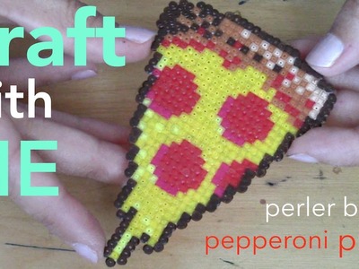 Craft with Me: Perler Bead Pepperoni Pizza Slice