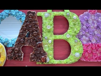 Create a Button Art Letter with our Button Artist bead and button packs!