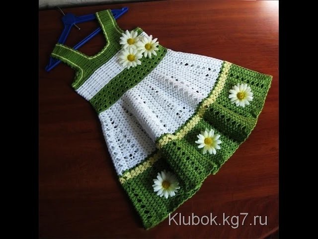 Crochet dress| How to crochet an easy shell stitch baby. girl's dress for beginners 36