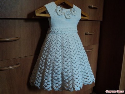 Crochet dress| How to crochet an easy shell stitch baby. girl's dress for beginners 4