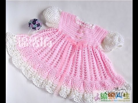 Crochet dress| How to crochet an easy shell stitch baby. girl's dress for beginners 48