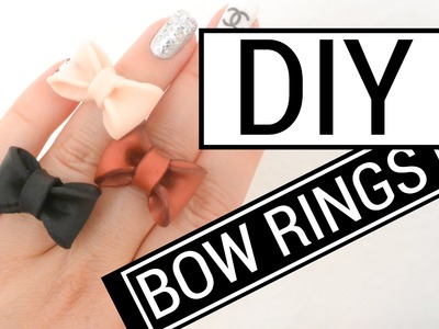 DIY Bow Rings | How to make a polymer clay ring