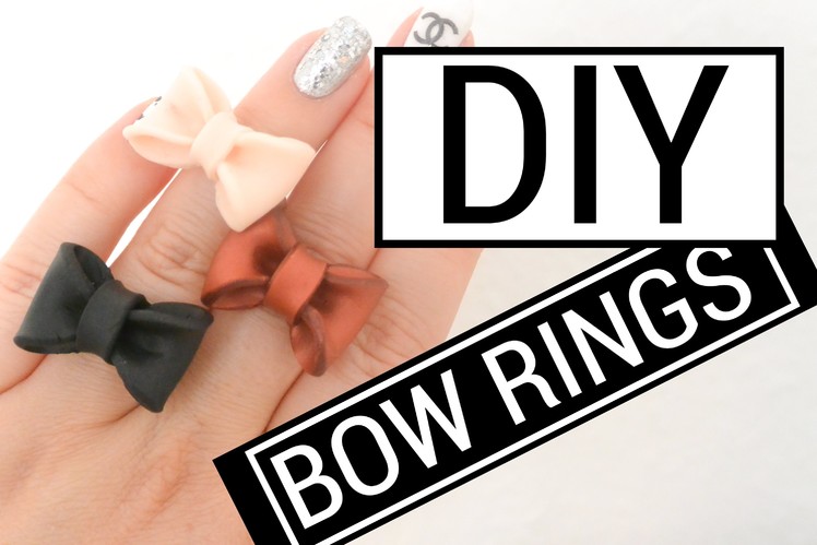 DIY Bow Rings | How to make a polymer clay ring