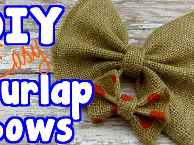 DIY Crafts: How To Make Burlap Bows For Bow Ties and Gift Wrap