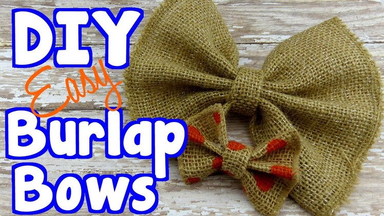DIY Crafts: How To Make Burlap Bows For Bow Ties and Gift Wrap