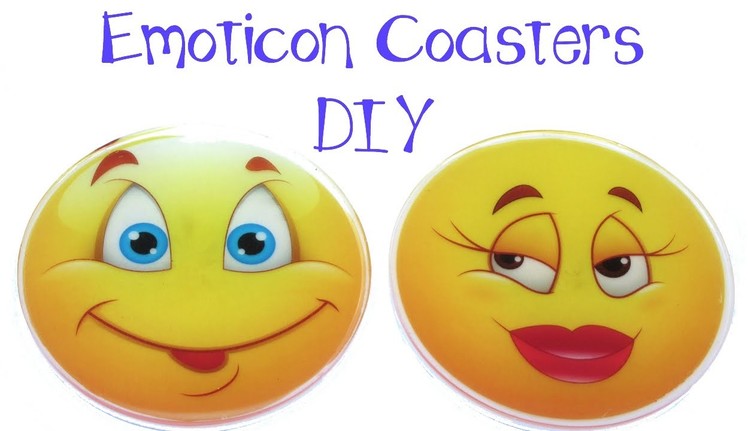 DIY Emoticon Coasters ~ Another Coaster Friday Craft Klatch Emoji