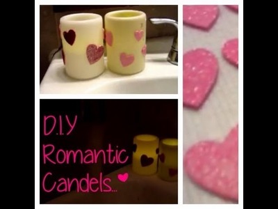 DIY Glitter Valentine Day Candles (Glitter, Romance)