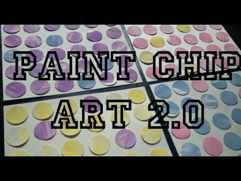 DIY: Paint Chip Art 2.0 ♡ Theeasydiy #ArtForTheNonArtist