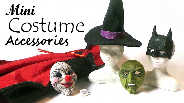 Doll & Miniature Halloween Costume Accessories - Polymer Clay.Fabric
