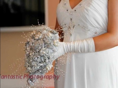 Happy Brides with their Heirloom Brooch Bouquet