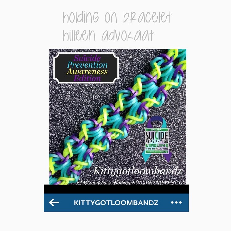 Holding on Rainbow Loom. By kittygotloombandz