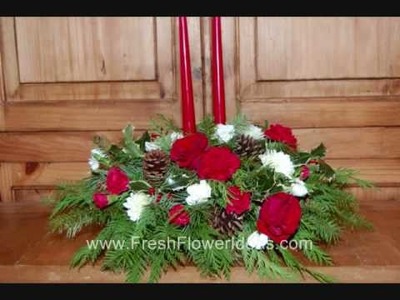 How to Make a Christmas Centerpiece with Fresh Flowers