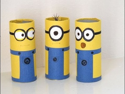 How to Make Adorable DIY Minions Craft Ideas - Cardboard Tube Minions - Tutorial .