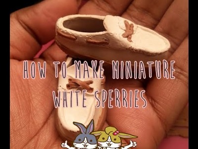How to make polymer clay Doll Shoes: Mens white sperrys.boat shoes