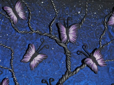 Mixed Media Art - Wire Butterfly Tree
