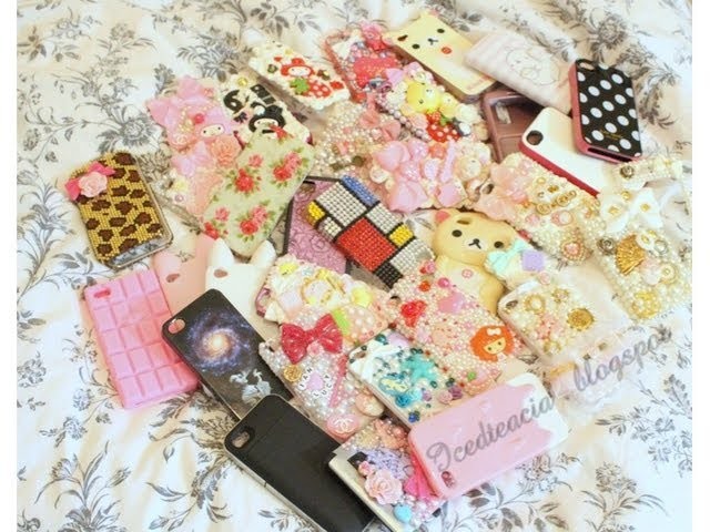 My [Huge] iPhone Case Collection! Feat. Waffle & Boris (Includes Tons Of Decoden)