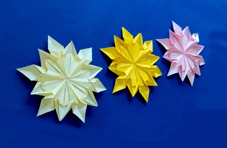 Origami 12 petals flower. Great ideas for notebook decor. Personalized DIY School Supplies