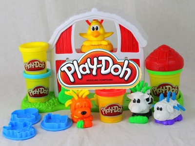 Play-Doh Farm Barnyard Pals Play Doh Set Playdough Animals Barn Hair Play-Doh Dog DisneyCarToys