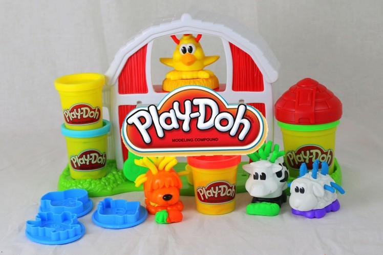Play-Doh Farm Barnyard Pals Play Doh Set Playdough Animals Barn Hair Play-Doh Dog DisneyCarToys