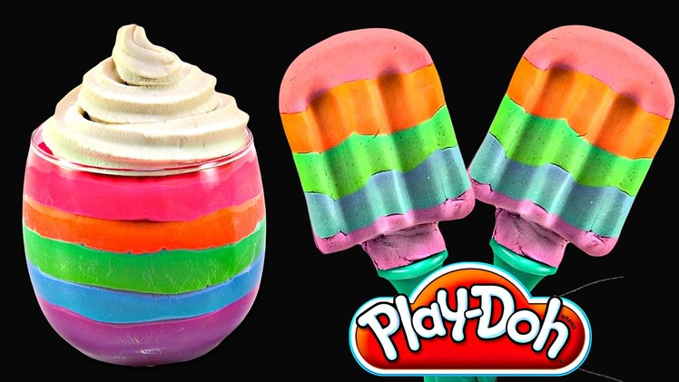 Play doh Rainbow Ice Cream Cup & Rainbow Popsicle | Sweet Treats Playdough