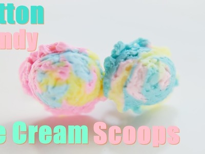 Polymer Clay Cotton Candy Ice Cream Scoop Tutorial
