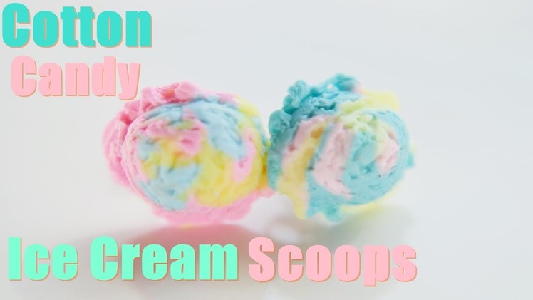 Polymer Clay Cotton Candy Ice Cream Scoop Tutorial