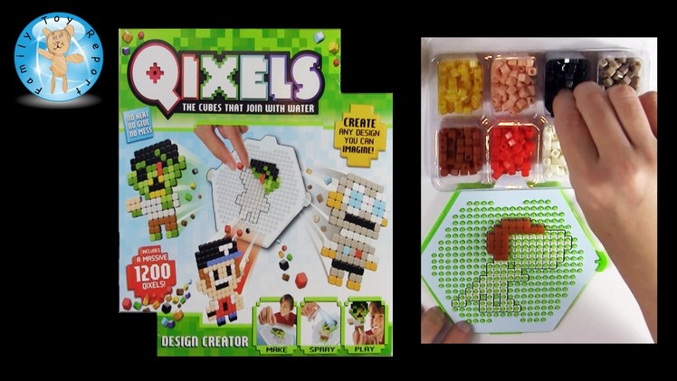 Qixels Design Creator Mega Bead Pack Review - Dinosaur Craft Project - Family Toy Report