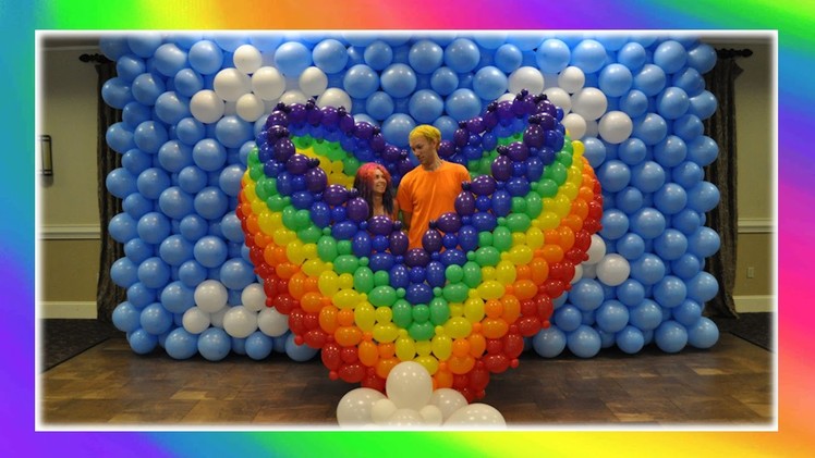 Rainbow Heart Balloon Art!