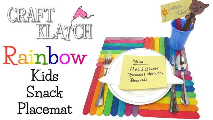 Rainbow Kids Snack Placemat DIY ~ Made by Mommy September Craft Challenge