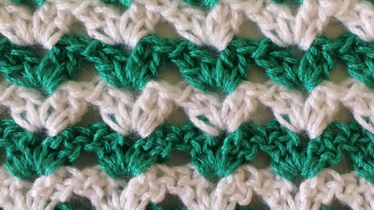 Stitch Repeat Shell #1 Free Crochet Pattern - Left Handed
