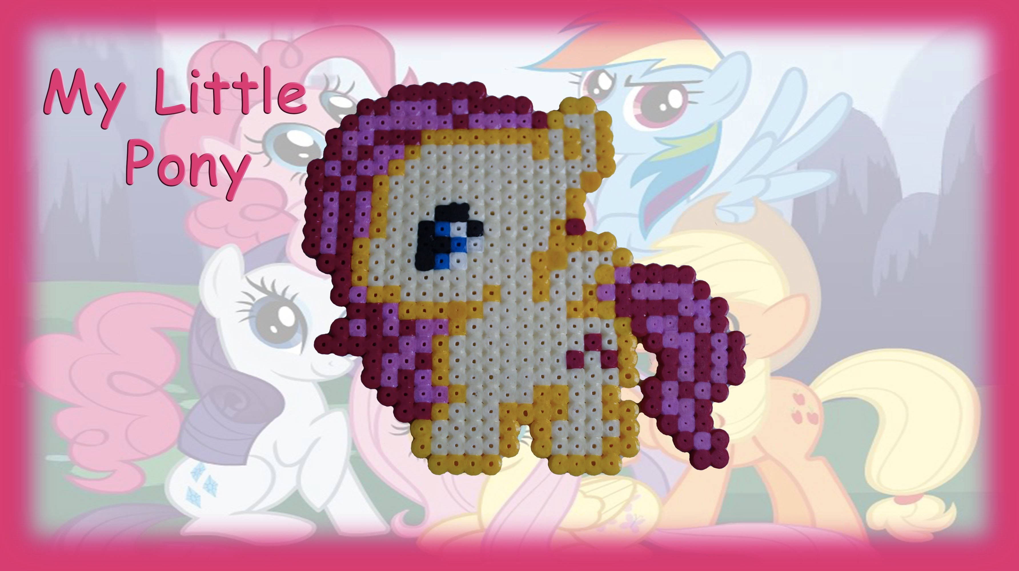 TUTORIAL Hama Beads Pyssla Perler Beads. How to Make MY LITTLE PONY