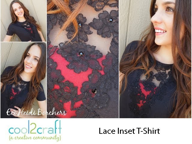 Aleene's Vintage Inspired Lace Inset T-Shirt by EcoHeidi Borchers