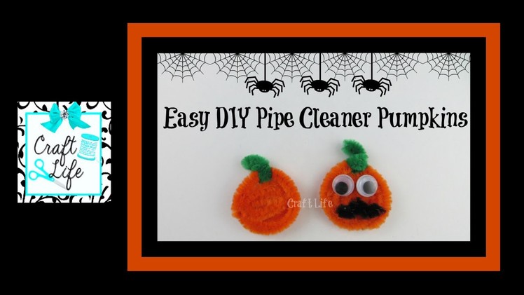 Craft Life ~ Easy DIY Pipe Cleaner Pumpkin ~ Earrings & Pencil Topper Halloween Tutorial