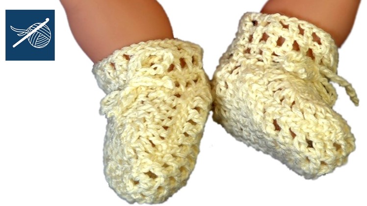 Crochet Baby Bootie Part 1 Left Hand Tutorial