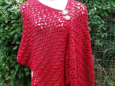#Crochet Womens Easy Poncho Shawl #TUTORIAL