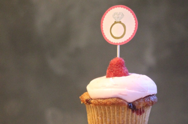 Diamond Ring Cupcake Toppers: Freebie