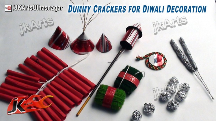 DIY How to make Dummy Crackers for Diwali Decoration(School Project) - JK Arts 417
