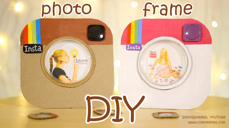 DIY Instagram Photo Frame Out Of a Pizza Box and Pringles Cap - DIY Room Decor Idea