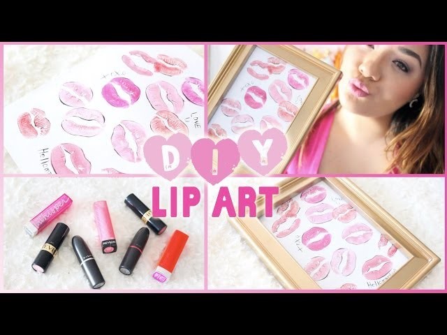 ♡ DIY Lip Art ♡ Valentine's Day Room Decor