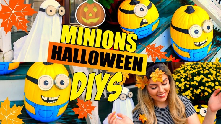 DIY Minions Halloween Decorations Pinterest Inspired Ideas | Minion Pumkins and Ghost DIYs