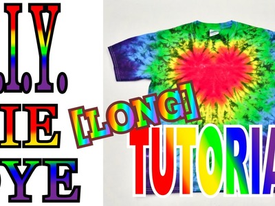 DIY Tie Dye Rainbow Heart Shirt [How to Long Tutorial]